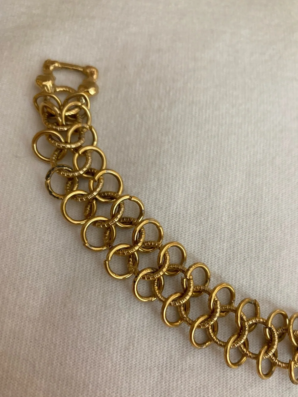 Goldette Signed Vintage Link Gold Tone Bracelet